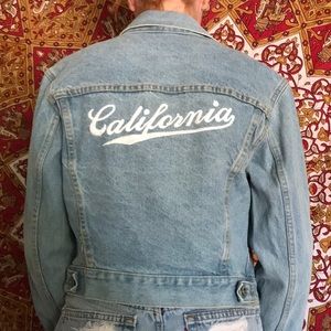 Brandy Melville embroidered jean jacket